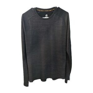 NWT Champion POWER CORE Size M Mens BLK Crew Neck Long Sleeve‎ Athletic Top 403